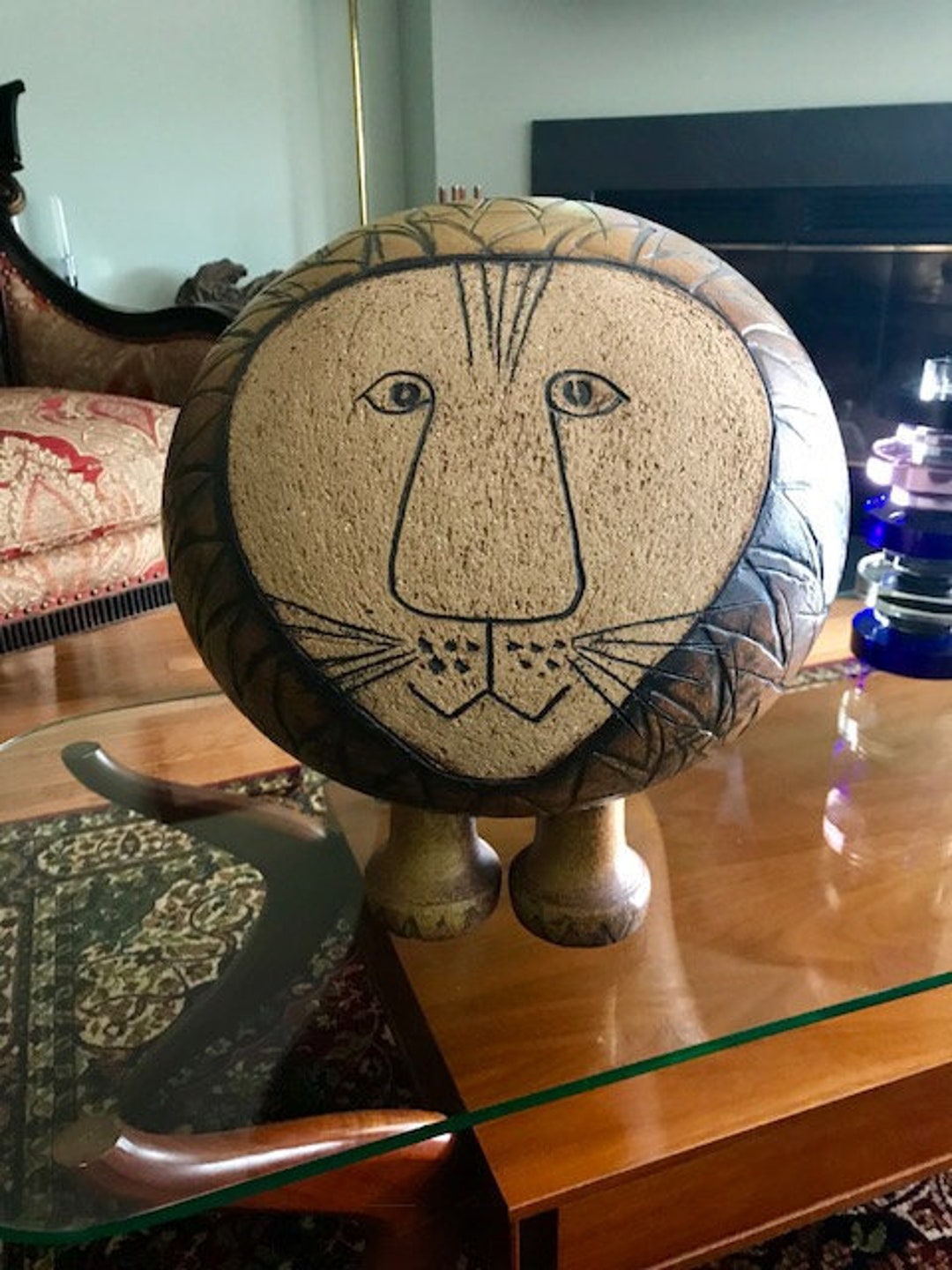 Lisa Larson Gigantic Lion Gustavsberg 1960s Vintage Piece Axel