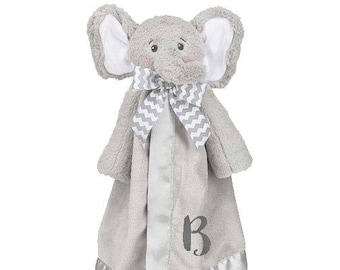 elephant sshlumpie blanket plush in gray