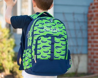 Later Gator Boys Monogrammed Backpack, Monogram Book Bag, Back to School