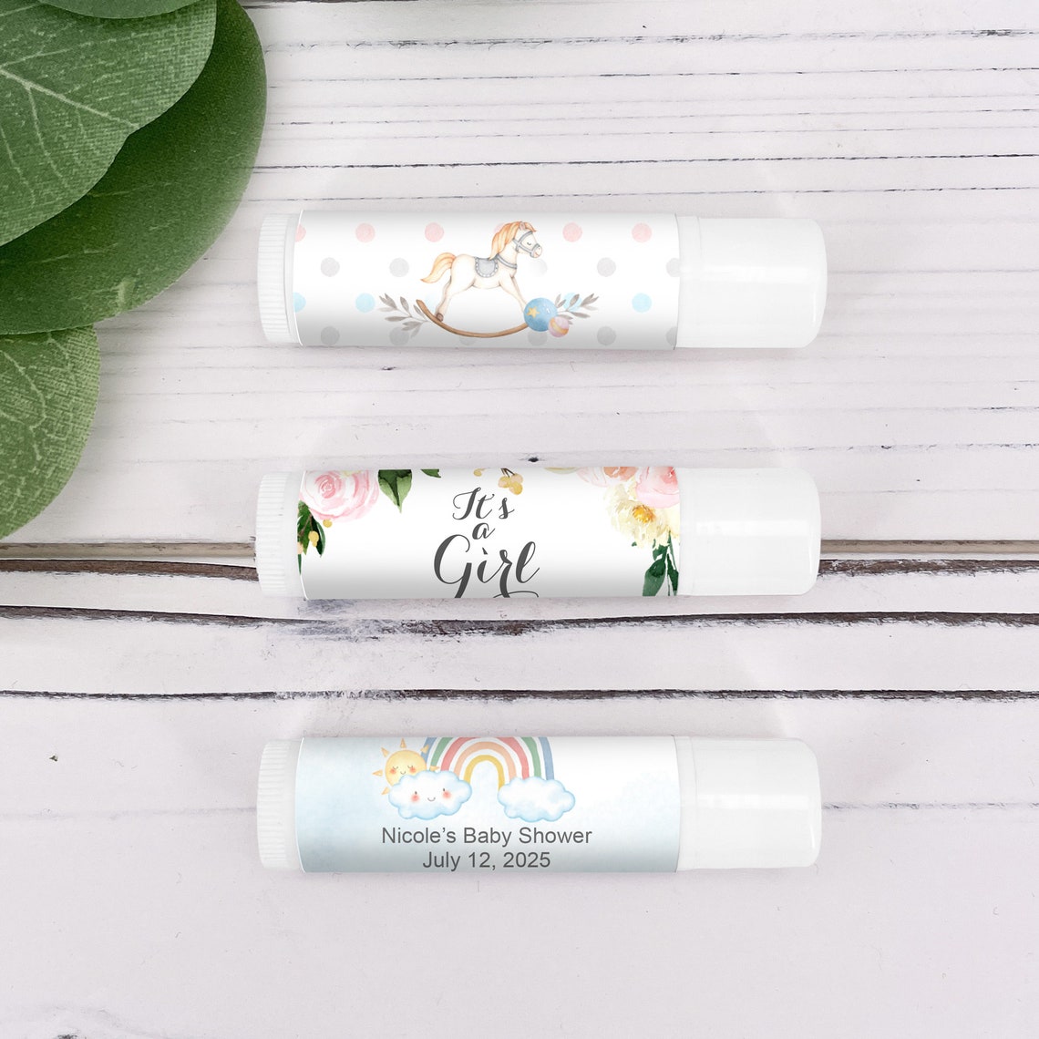 Personalized Lip Balm Baby Shower Favors Etsy