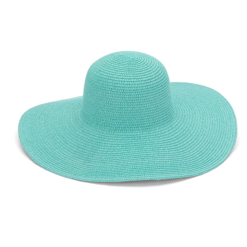 Mint Floppy Hat with Monogram for Women