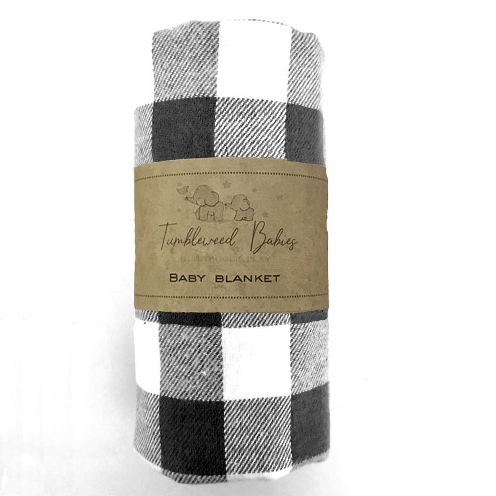 buffalo plaid receiving blanket