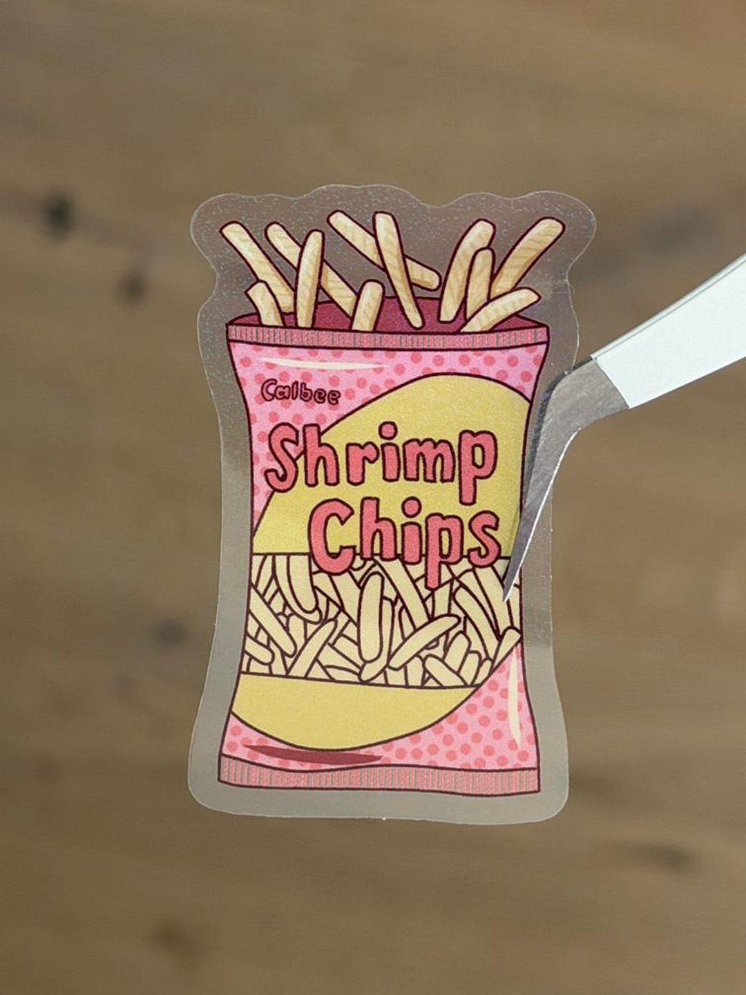 Shrimp Chips Nostalgic Asian Foodie Snack Stickers – Shimmery Vinyl ...