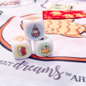 Dim Sum Boba Vietnamese Lunar New Year Tet Gambling Dice Board Game image 3