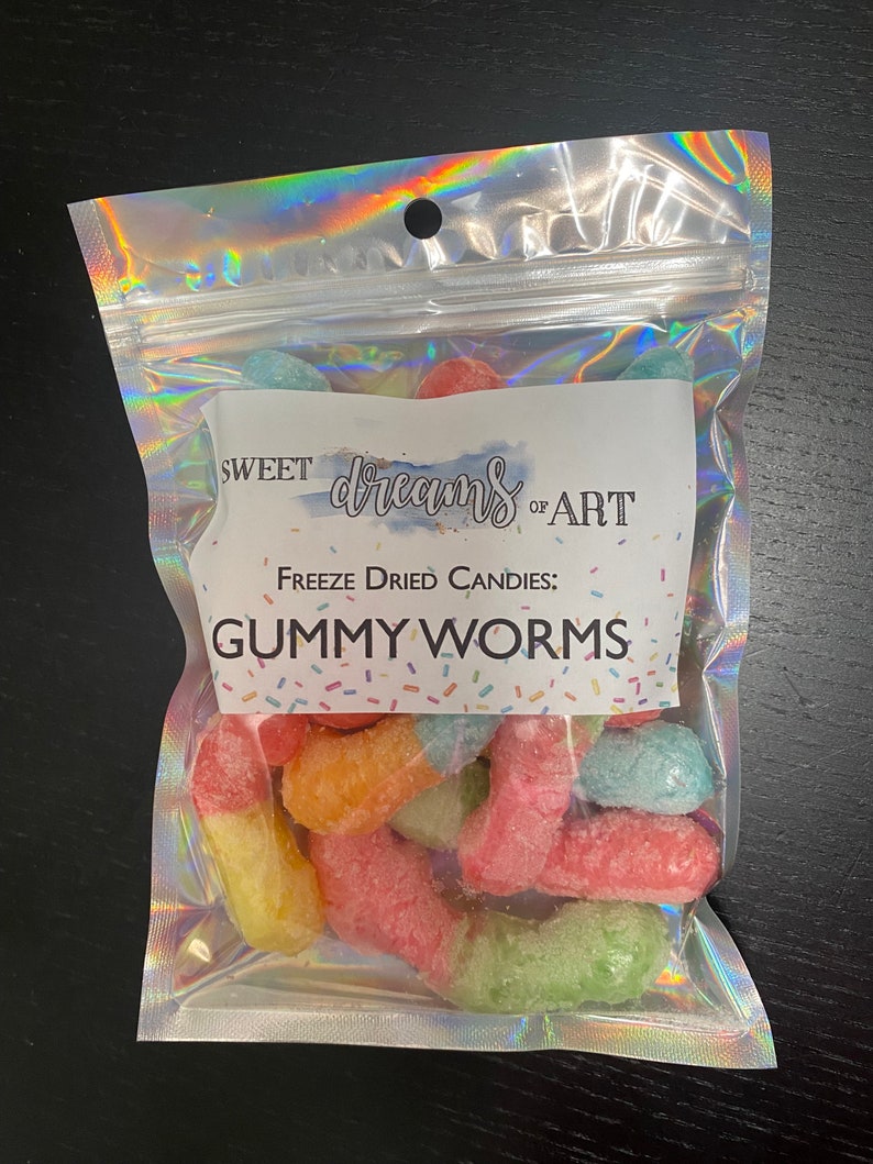 Freeze Dried Candy Gummy Worms Etsy