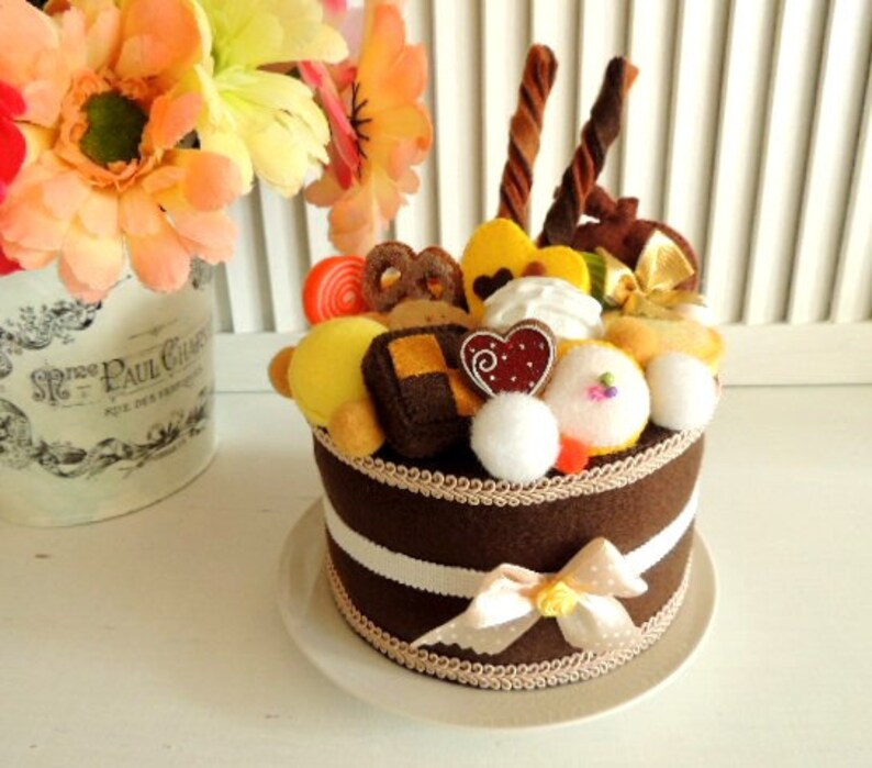 Felt Food Felt Layer Cake Birthday Cake Felt Strawberries Etsy