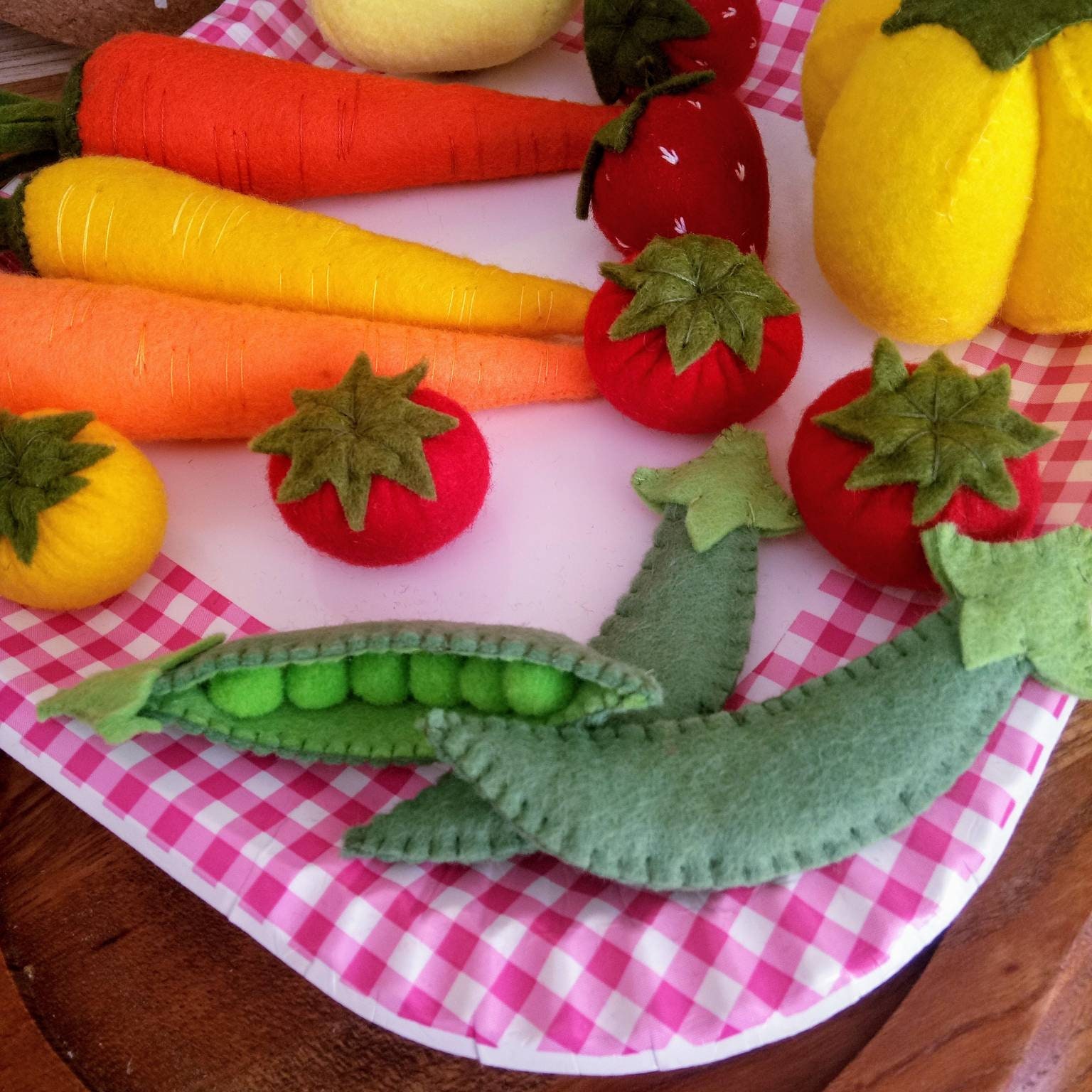 17 Felt Fruits Vegetables Felt Food Natural Size Kids | Etsy