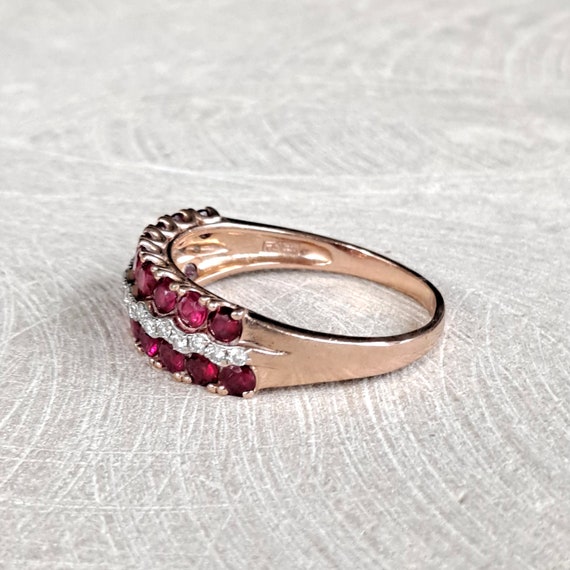 EFFY 14K Gold Ruby and Diamond Band Ring, Size 11… - image 7
