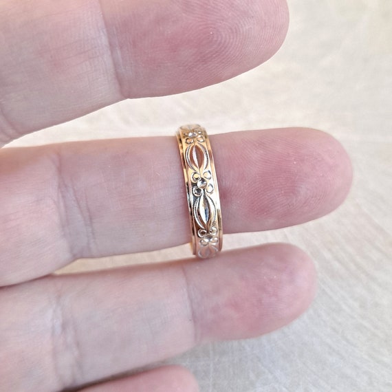 Vintage Mens/Unisex Wedding Band 14K Yellow Gold 5mm … Gem