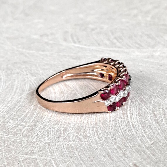 EFFY 14K Gold Ruby and Diamond Band Ring, Size 11… - image 4