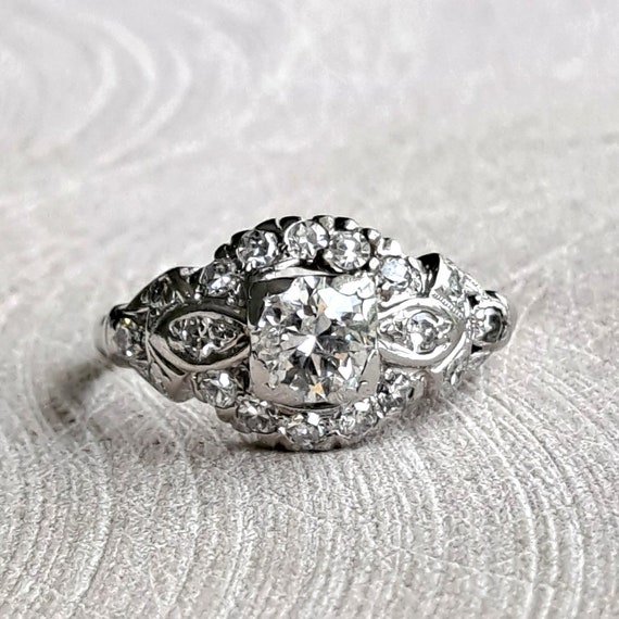 Platinum antique diamond rings sale