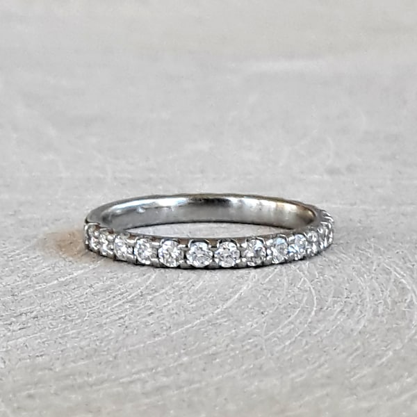 Thin Diamond Band Etsy