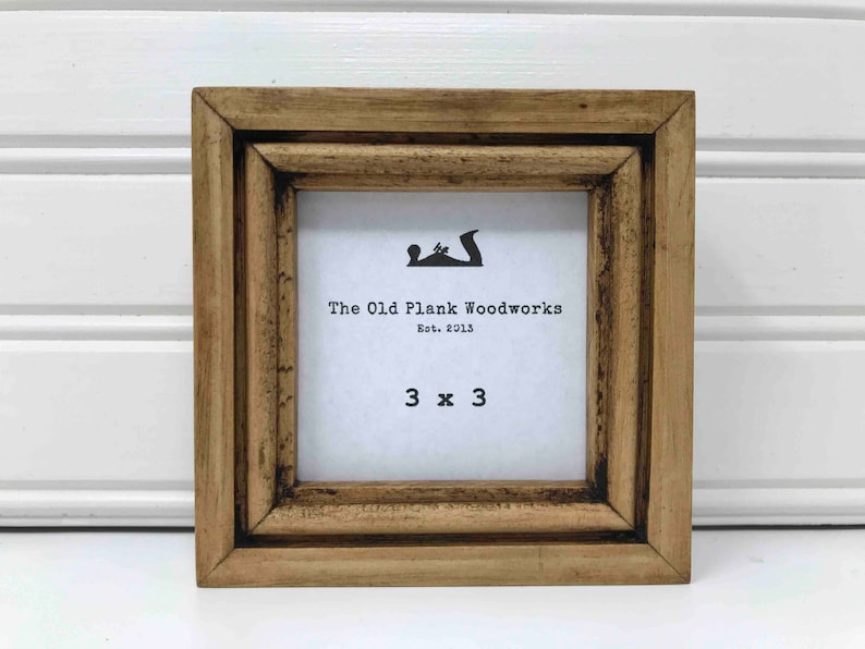 Mini Pine Wood Picture Frames Hold 3 x 3 Pictures or Art Etsy