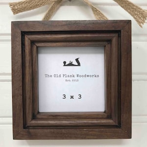 3" x 3" Peruvian Walnut Picture Frame - FREE SHIPPING