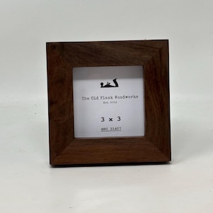 Solid Peruvian Walnut Picture Frame – Fits 3x3 Photos FREE SHIPPING
