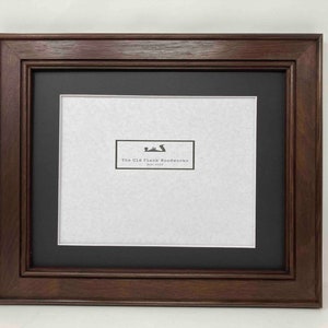 Peruvian Walnut Diploma Frame - Comes with Mat Opening 9.5&quot; x 7.5&quot; OR 10.5&quot; x 8&quot; - Made out of Walnut - Perfect for Diplomas or Certificate