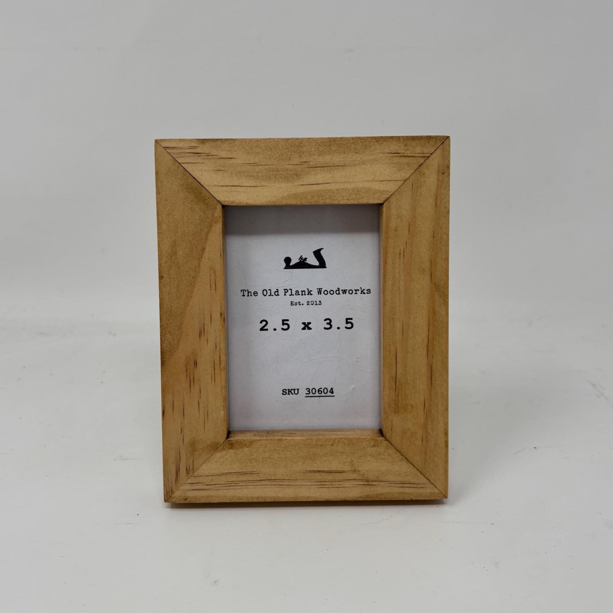 Pine Picture Frame: Solid Wood Desk Decor (2.5