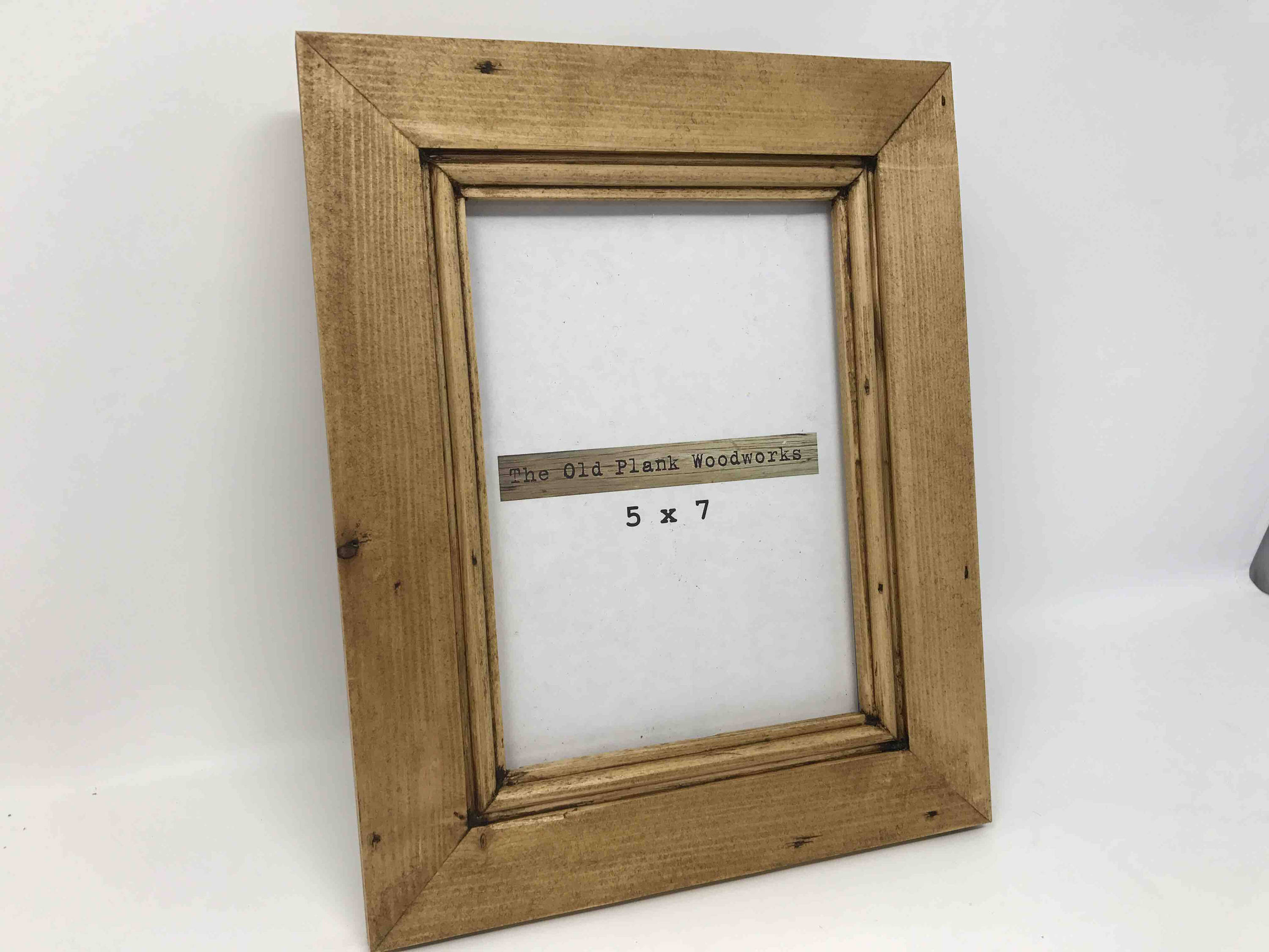 Rustic Pine Picture Frame Holds 5 x 7 Made from Reclaimed Etsy