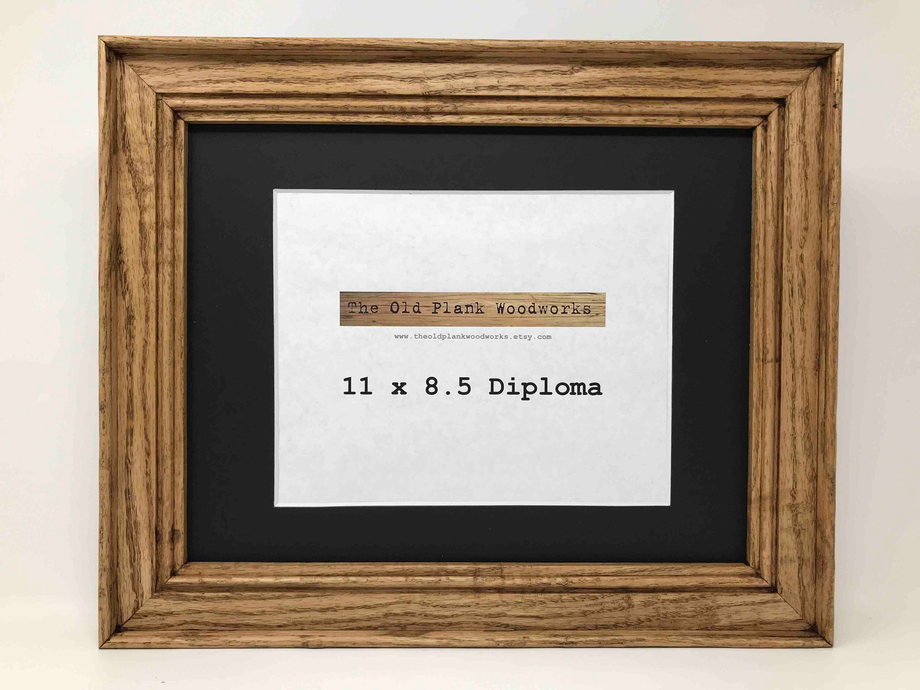 Diploma Frame Oak Comes with Mat with 91/2 x Etsy