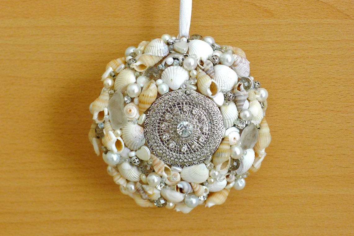 Sea Ornaments Shell Art Seaglass Decor Nautical - Etsy