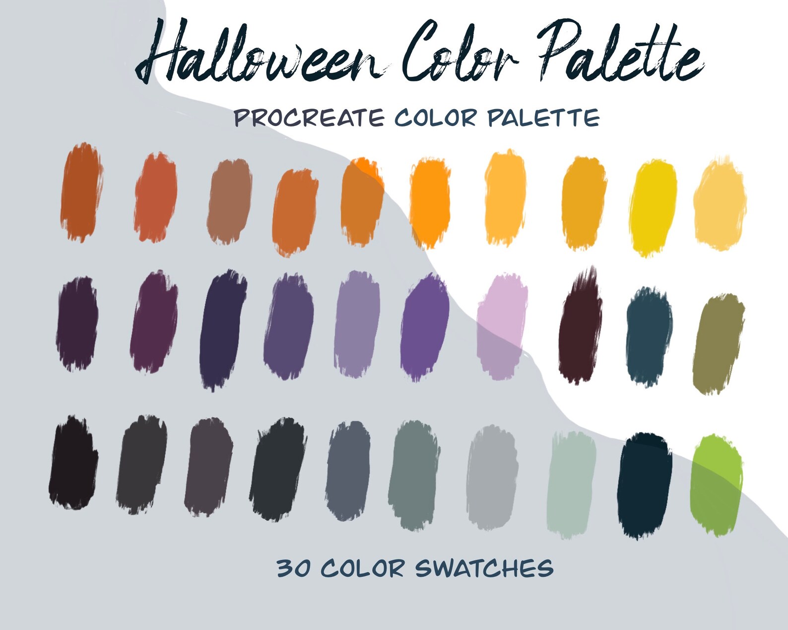Paletas de colores de Halloween Color de fiesta de Halloween Etsy