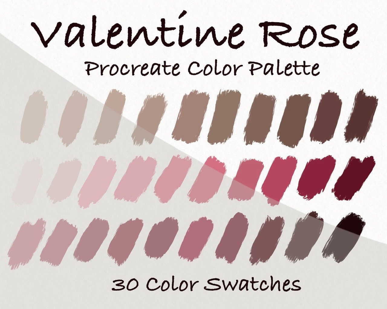 Valentine Rose Color Palettesrose Colorvalentine Color Etsy