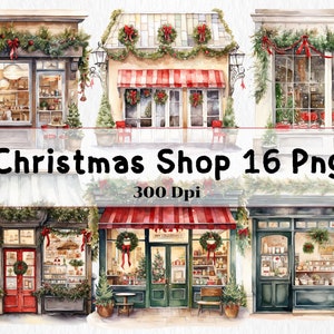 Christmas Shop Sublimation PNG Clipart PNG, Christmas Shop Clipart 16 PNG,Festive Winter Decorations