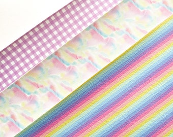 Pastel Faux Leather Fabric Sheets for Baby Headbands Hair Bows & Hair Accessories Canadian Crafting DIY Supplies Purse Earring Bookmark