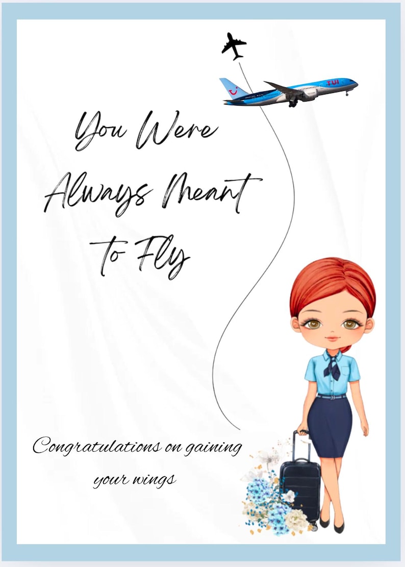 Cabin Crew Congratulations Card - Wings - TUI - Etsy
