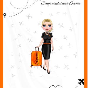 Carte de félicitations pour le personnel de cabine - ailes - easyJet