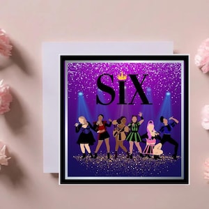 Verjaardagskaart: Six the Musical geïnspireerd
