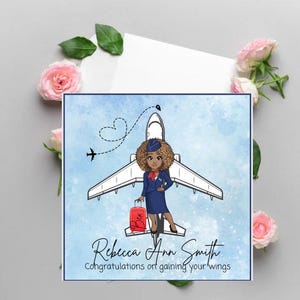 Carte de félicitations pour le personnel de cabine - ailes - British Airways
