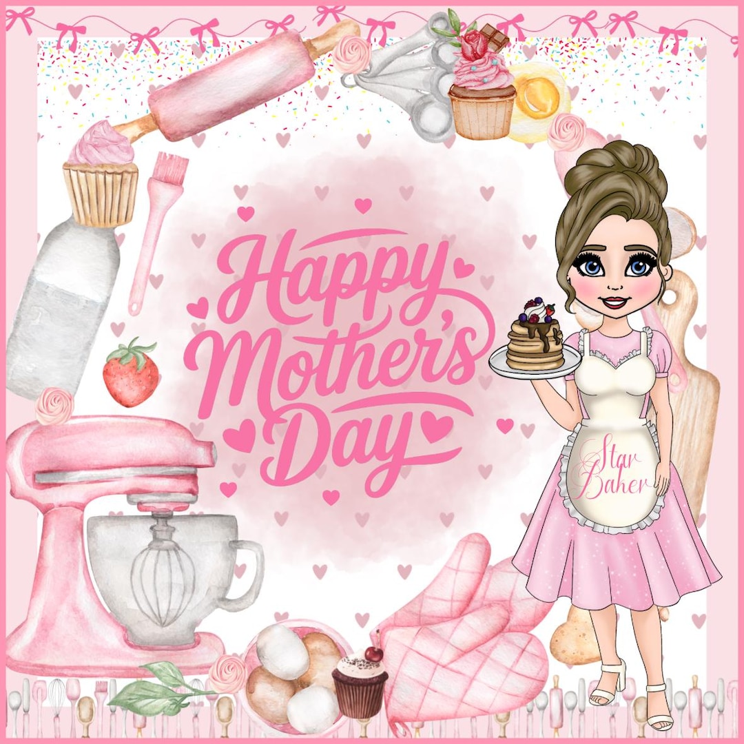 Fully Personalised Mother’s Day Cake Baker Card - Keepsake Gift - Etsy