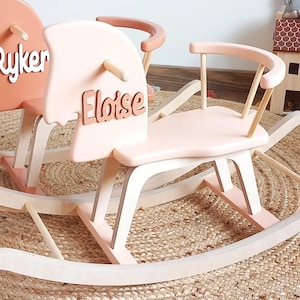 Personalized Rocking Horse, 1st Birthday Baby Gift, Baptism gift, Children Rocking Horse Gift with name for Toddler
