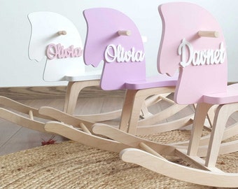 Personalized Rocking Horse, Montessori Ride On Toy, Baby Swing Toy, Girl Rocking Horse, Classic Rocking Horse, Wooden Animal Toys