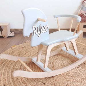 Personalized Rocking Horse, Wooden Rocking Horse Toy, Classic Rocking Horse for Kids, Custom Baby Christmas Gift