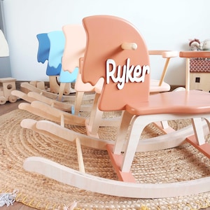 Rocking Horse with Name, Personalized Baby Shower, 1st Birthday Gift