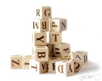 wooden alphabet blocks for crafts