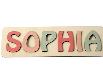 Personalized Name, Puzzle Name, Personaziled Toy, Personalized Baby Name, wooden custom name puzzle
