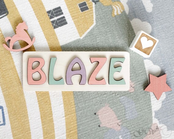 Wooden Personalised Name Puzzle Name 
