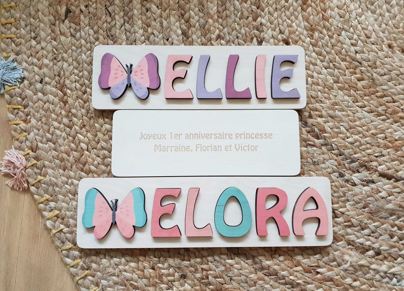 Wooden Name Puzzle, Name Puzzles For Toddlers, Personalized Toy, Personalized Baby Name, Birthday Gift, Christmas Gift, Nursery Decor image 5