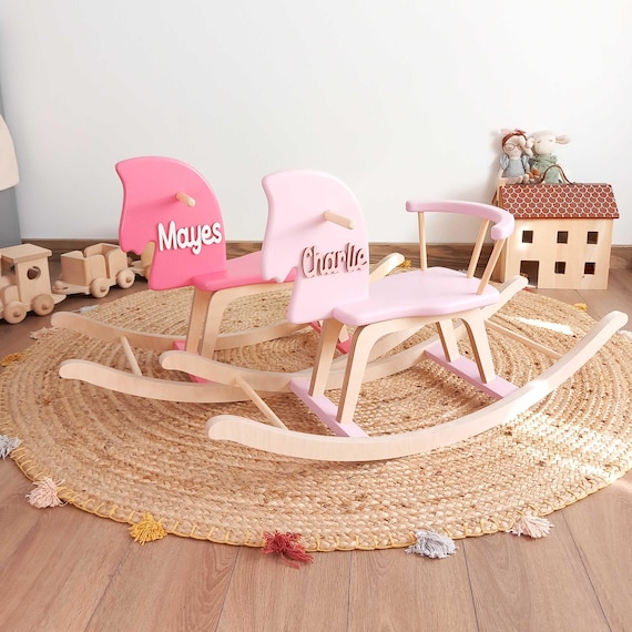 Wooden Rocking Chair Rocking Animal Toy Traditional Indian