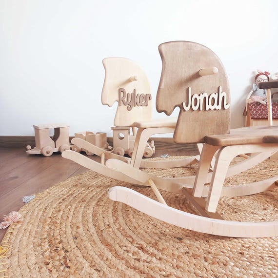 Wooden Rocking Horse, Personalized Rocking Horse, Wooden Horse Toy