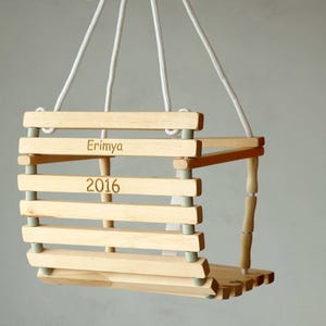 Baby Swing, Solid wooden Swing for Toddler, Personalized Baby Gifts