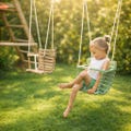 Baby Swing – Personalized Wooden Outdoor Toddler Garden Swing, First Birthday Gift product logo