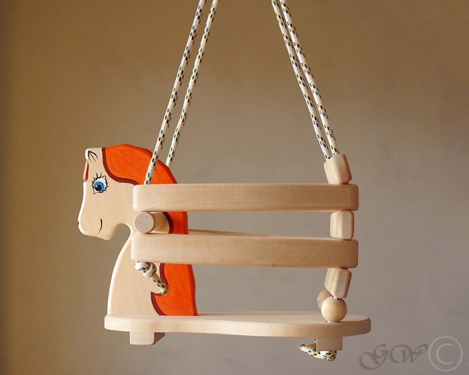 Wooden Handmade Horse Swing Baby Swing Handmade Children Etsy