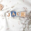 Nursery Bookshelf Decor | Personalized Wooden Baby Name Blocks | Photo Prop | Baby Shower Gift product logo