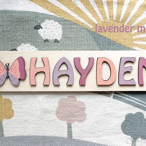 Wooden Name Puzzle, Name Puzzles For Toddlers, Personalized Toy, Personalized Baby Name, Birthday Gift, Christmas Gift, Nursery Decor image 3