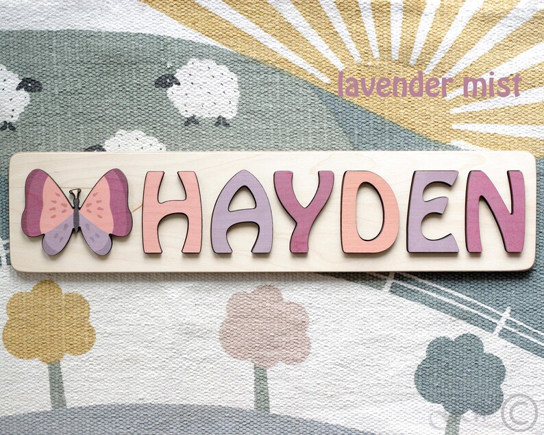 Wooden Name Puzzle, Name Puzzles For Toddlers, Personalized Toy, Personalized Baby Name, Birthday Gift, Christmas Gift, Nursery Decor image 3