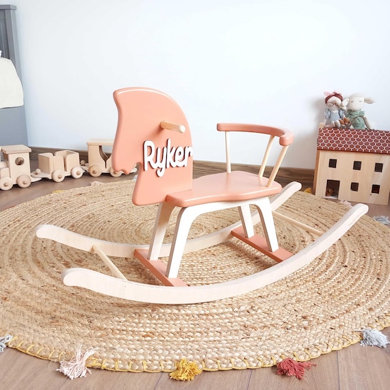 Cavallo a dondolo in legno, cavallo a dondolo personalizzato